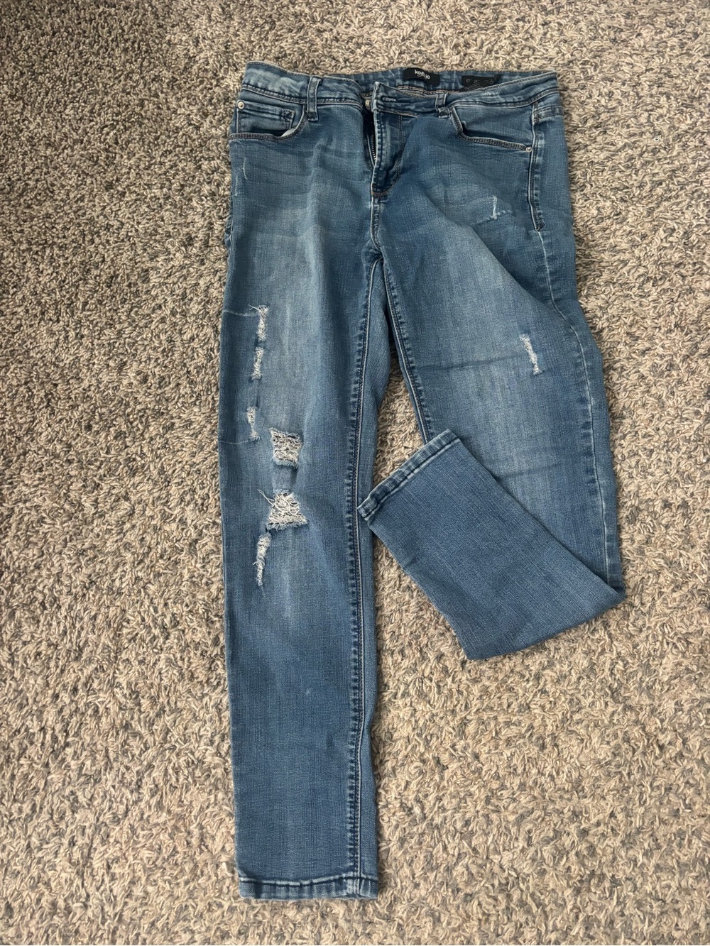 Kensie Distressed Women's Blue Skinny Jeans